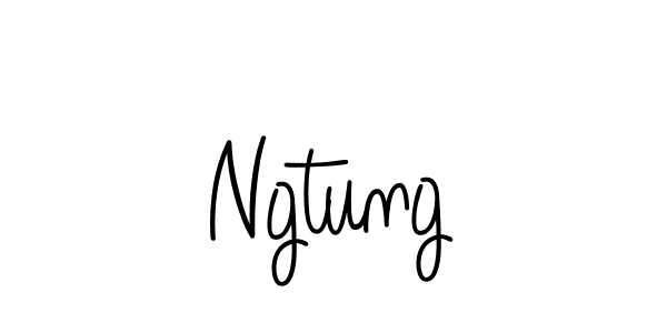 Make a beautiful signature design for name Ngtung. With this signature (Angelique-Rose-font-FFP) style, you can create a handwritten signature for free. Ngtung signature style 5 images and pictures png