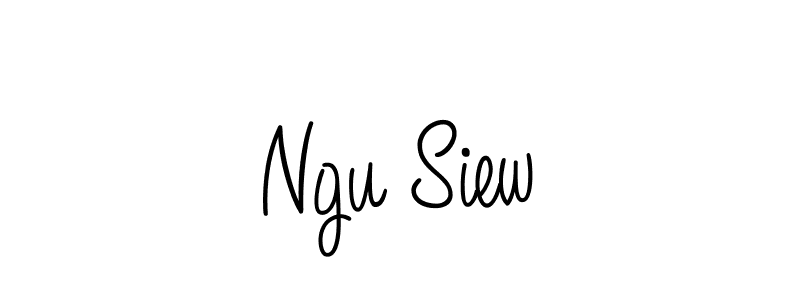 How to make Ngu Siew name signature. Use Angelique-Rose-font-FFP style for creating short signs online. This is the latest handwritten sign. Ngu Siew signature style 5 images and pictures png