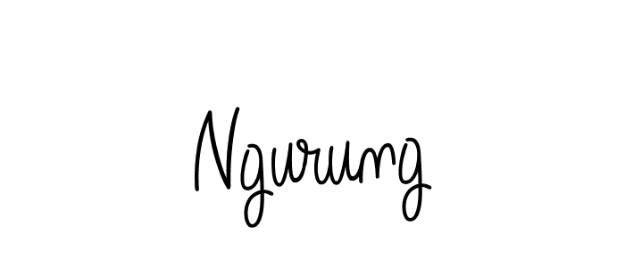 Ngurung stylish signature style. Best Handwritten Sign (Angelique-Rose-font-FFP) for my name. Handwritten Signature Collection Ideas for my name Ngurung. Ngurung signature style 5 images and pictures png