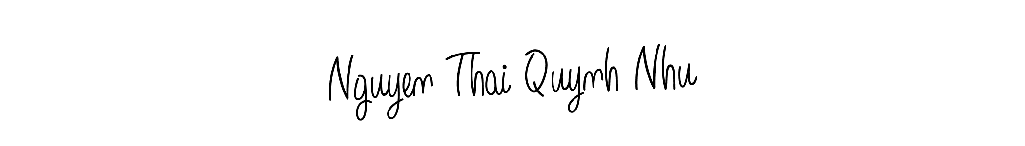Use a signature maker to create a handwritten signature online. With this signature software, you can design (Angelique-Rose-font-FFP) your own signature for name Nguyen Thai Quynh Nhu. Nguyen Thai Quynh Nhu signature style 5 images and pictures png