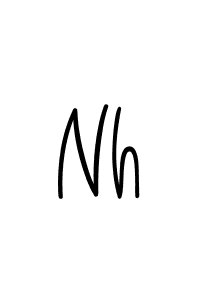 Create a beautiful signature design for name Nh. With this signature (Angelique-Rose-font-FFP) fonts, you can make a handwritten signature for free. Nh signature style 5 images and pictures png