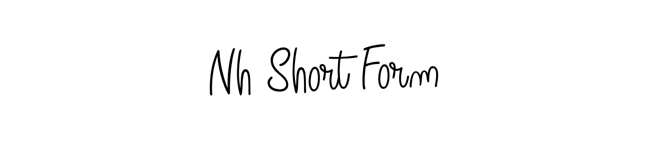 Use a signature maker to create a handwritten signature online. With this signature software, you can design (Angelique-Rose-font-FFP) your own signature for name Nh Short Form. Nh Short Form signature style 5 images and pictures png