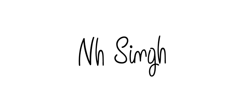 Create a beautiful signature design for name Nh Singh. With this signature (Angelique-Rose-font-FFP) fonts, you can make a handwritten signature for free. Nh Singh signature style 5 images and pictures png