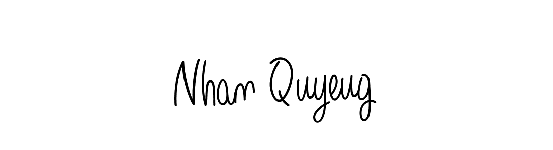 Also we have Nhan Quyeug name is the best signature style. Create professional handwritten signature collection using Angelique-Rose-font-FFP autograph style. Nhan Quyeug signature style 5 images and pictures png