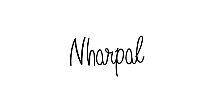 How to make Nharpal name signature. Use Angelique-Rose-font-FFP style for creating short signs online. This is the latest handwritten sign. Nharpal signature style 5 images and pictures png