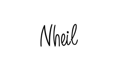 Best and Professional Signature Style for Nheil. Angelique-Rose-font-FFP Best Signature Style Collection. Nheil signature style 5 images and pictures png