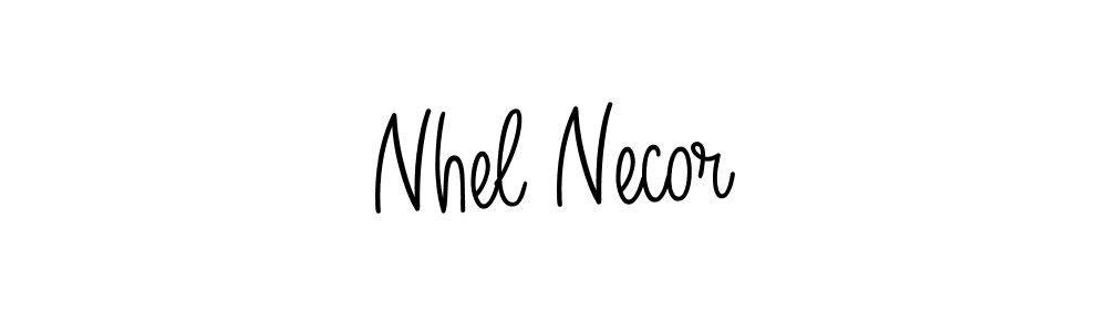 Design your own signature with our free online signature maker. With this signature software, you can create a handwritten (Angelique-Rose-font-FFP) signature for name Nhel Necor. Nhel Necor signature style 5 images and pictures png