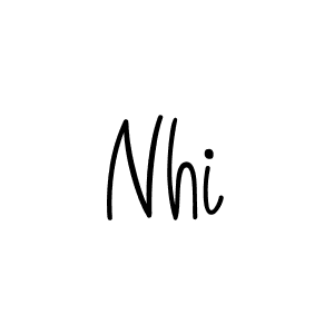 Nhi stylish signature style. Best Handwritten Sign (Angelique-Rose-font-FFP) for my name. Handwritten Signature Collection Ideas for my name Nhi. Nhi signature style 5 images and pictures png