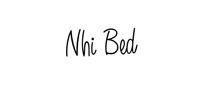 Create a beautiful signature design for name Nhi Bed. With this signature (Angelique-Rose-font-FFP) fonts, you can make a handwritten signature for free. Nhi Bed signature style 5 images and pictures png