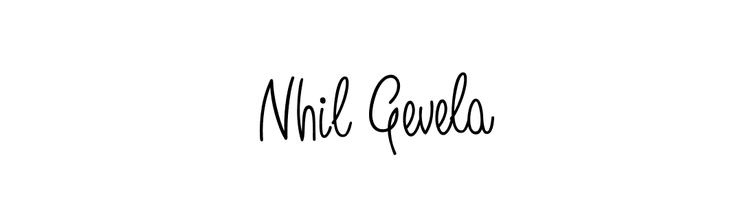 Make a beautiful signature design for name Nhil Gevela. With this signature (Angelique-Rose-font-FFP) style, you can create a handwritten signature for free. Nhil Gevela signature style 5 images and pictures png