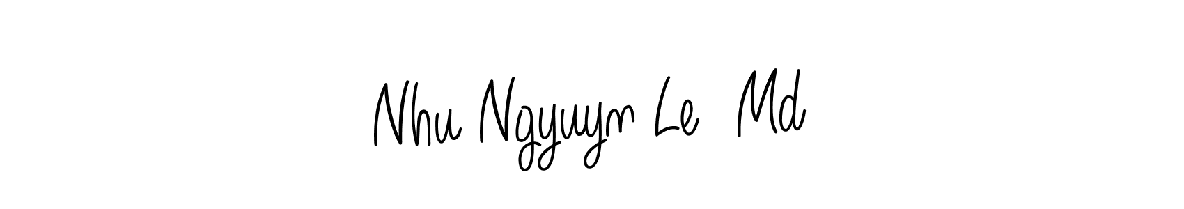 if you are searching for the best signature style for your name Nhu Ngyuyn Le  Md. so please give up your signature search. here we have designed multiple signature styles  using Angelique-Rose-font-FFP. Nhu Ngyuyn Le  Md signature style 5 images and pictures png