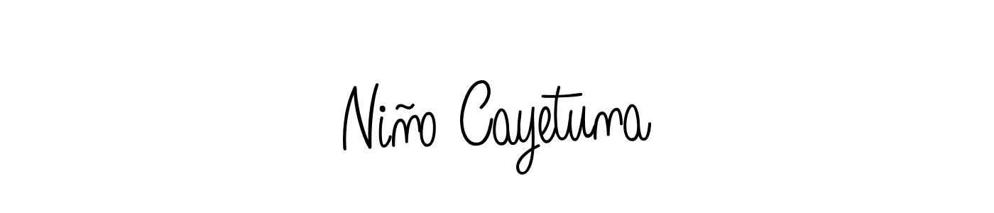 if you are searching for the best signature style for your name Niño Cayetuna. so please give up your signature search. here we have designed multiple signature styles  using Angelique-Rose-font-FFP. Niño Cayetuna signature style 5 images and pictures png