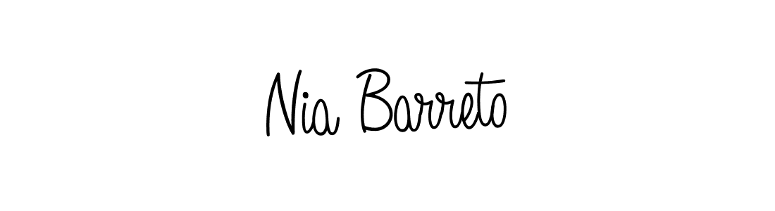 You should practise on your own different ways (Angelique-Rose-font-FFP) to write your name (Nia Barreto) in signature. don't let someone else do it for you. Nia Barreto signature style 5 images and pictures png