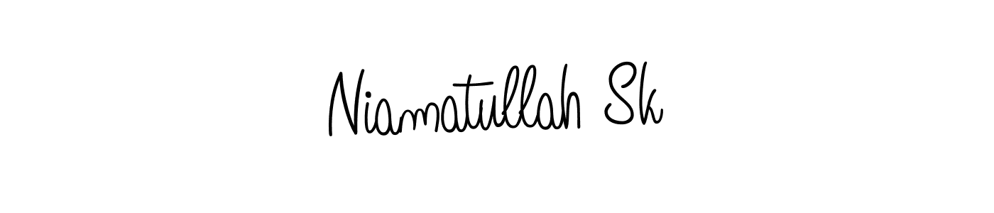 Make a beautiful signature design for name Niamatullah Sk. With this signature (Angelique-Rose-font-FFP) style, you can create a handwritten signature for free. Niamatullah Sk signature style 5 images and pictures png