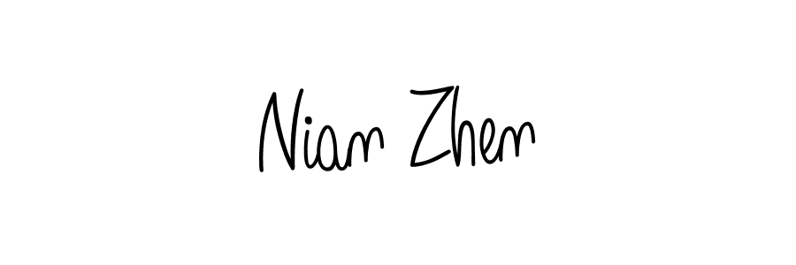 Nian Zhen stylish signature style. Best Handwritten Sign (Angelique-Rose-font-FFP) for my name. Handwritten Signature Collection Ideas for my name Nian Zhen. Nian Zhen signature style 5 images and pictures png