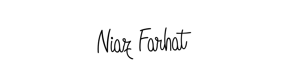 Make a beautiful signature design for name Niaz Farhat. With this signature (Angelique-Rose-font-FFP) style, you can create a handwritten signature for free. Niaz Farhat signature style 5 images and pictures png