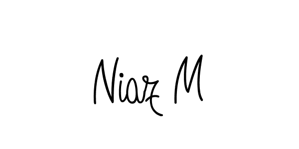 How to make Niaz M signature? Angelique-Rose-font-FFP is a professional autograph style. Create handwritten signature for Niaz M name. Niaz M signature style 5 images and pictures png