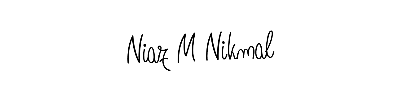Design your own signature with our free online signature maker. With this signature software, you can create a handwritten (Angelique-Rose-font-FFP) signature for name Niaz M Nikmal. Niaz M Nikmal signature style 5 images and pictures png