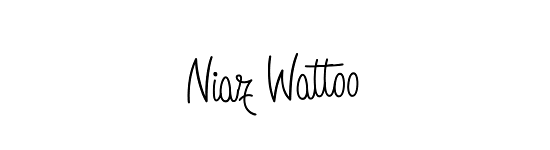 The best way (Angelique-Rose-font-FFP) to make a short signature is to pick only two or three words in your name. The name Niaz Wattoo include a total of six letters. For converting this name. Niaz Wattoo signature style 5 images and pictures png