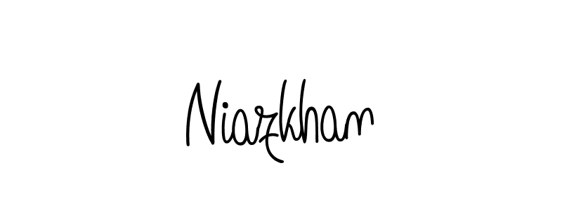 Make a beautiful signature design for name Niazkhan. With this signature (Angelique-Rose-font-FFP) style, you can create a handwritten signature for free. Niazkhan signature style 5 images and pictures png