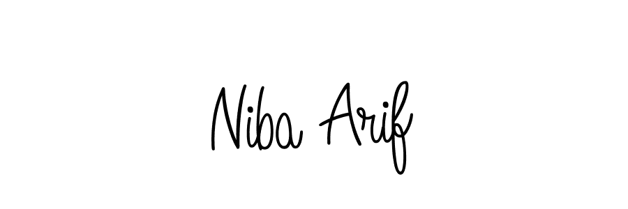 Niba Arif stylish signature style. Best Handwritten Sign (Angelique-Rose-font-FFP) for my name. Handwritten Signature Collection Ideas for my name Niba Arif. Niba Arif signature style 5 images and pictures png