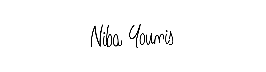 Angelique-Rose-font-FFP is a professional signature style that is perfect for those who want to add a touch of class to their signature. It is also a great choice for those who want to make their signature more unique. Get Niba Younis name to fancy signature for free. Niba Younis signature style 5 images and pictures png