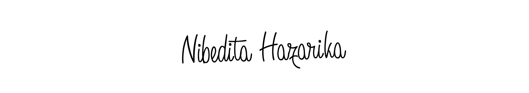 Create a beautiful signature design for name Nibedita Hazarika. With this signature (Angelique-Rose-font-FFP) fonts, you can make a handwritten signature for free. Nibedita Hazarika signature style 5 images and pictures png