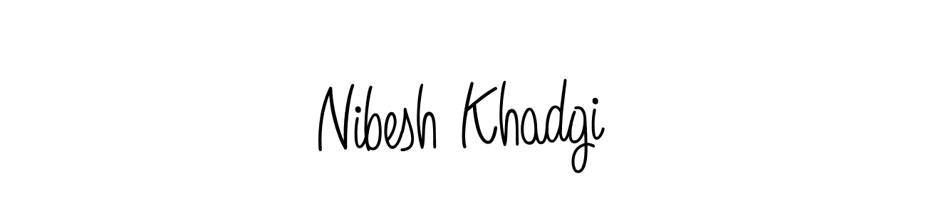 Make a beautiful signature design for name Nibesh Khadgi. With this signature (Angelique-Rose-font-FFP) style, you can create a handwritten signature for free. Nibesh Khadgi signature style 5 images and pictures png