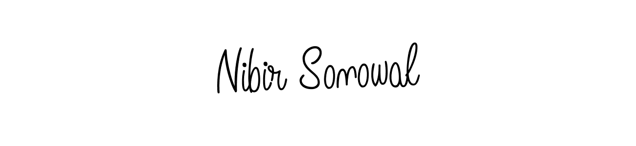 The best way (Angelique-Rose-font-FFP) to make a short signature is to pick only two or three words in your name. The name Nibir Sonowal include a total of six letters. For converting this name. Nibir Sonowal signature style 5 images and pictures png