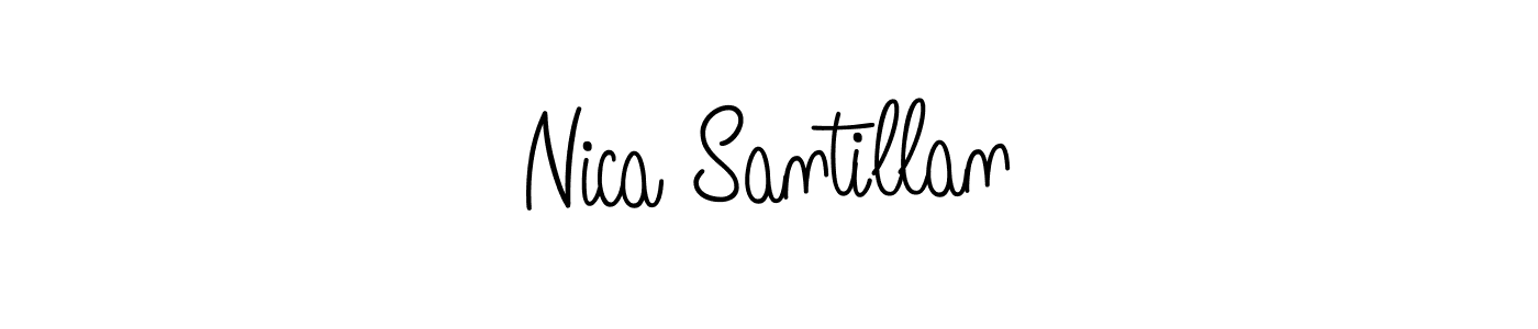 Best and Professional Signature Style for Nica Santillan. Angelique-Rose-font-FFP Best Signature Style Collection. Nica Santillan signature style 5 images and pictures png