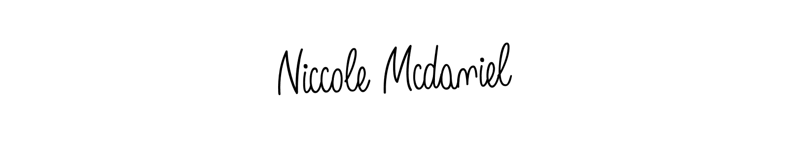Design your own signature with our free online signature maker. With this signature software, you can create a handwritten (Angelique-Rose-font-FFP) signature for name Niccole Mcdaniel. Niccole Mcdaniel signature style 5 images and pictures png