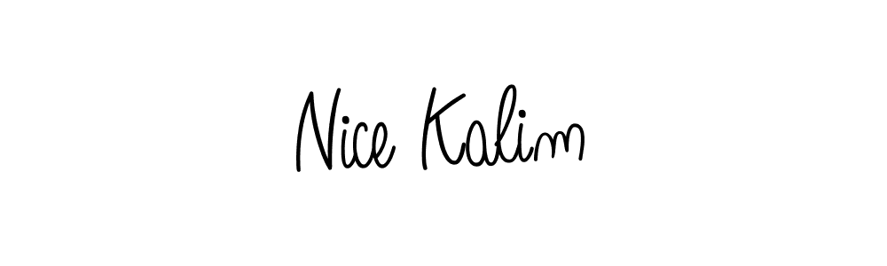How to make Nice Kalim name signature. Use Angelique-Rose-font-FFP style for creating short signs online. This is the latest handwritten sign. Nice Kalim signature style 5 images and pictures png