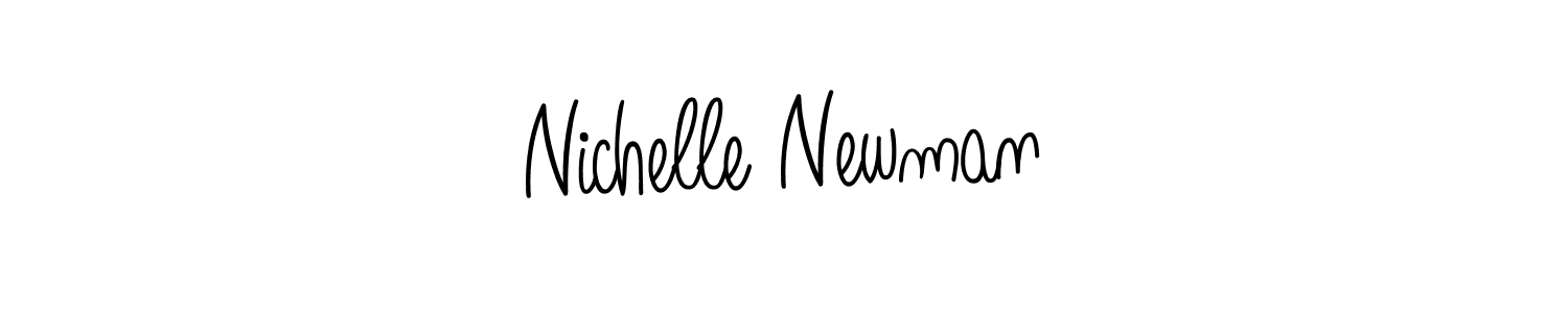 Use a signature maker to create a handwritten signature online. With this signature software, you can design (Angelique-Rose-font-FFP) your own signature for name Nichelle Newman. Nichelle Newman signature style 5 images and pictures png