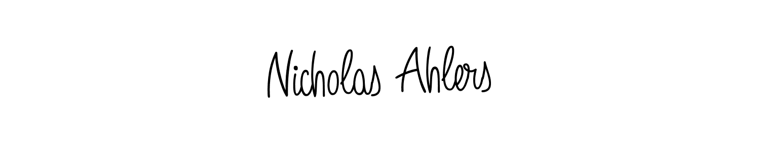 How to Draw Nicholas Ahlers signature style? Angelique-Rose-font-FFP is a latest design signature styles for name Nicholas Ahlers. Nicholas Ahlers signature style 5 images and pictures png