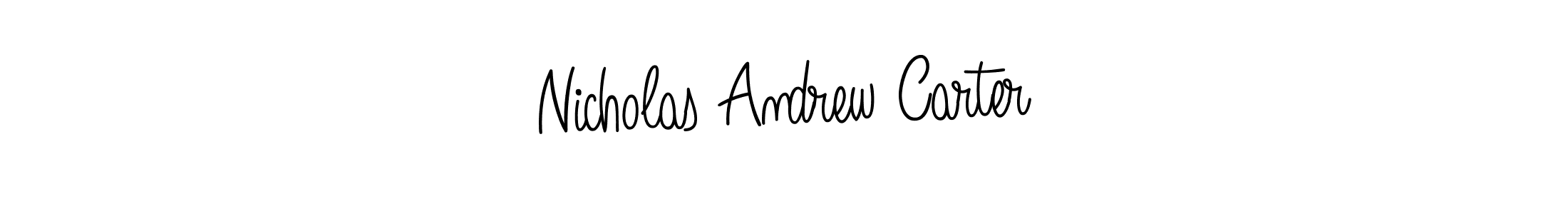 How to Draw Nicholas Andrew Carter signature style? Angelique-Rose-font-FFP is a latest design signature styles for name Nicholas Andrew Carter. Nicholas Andrew Carter signature style 5 images and pictures png