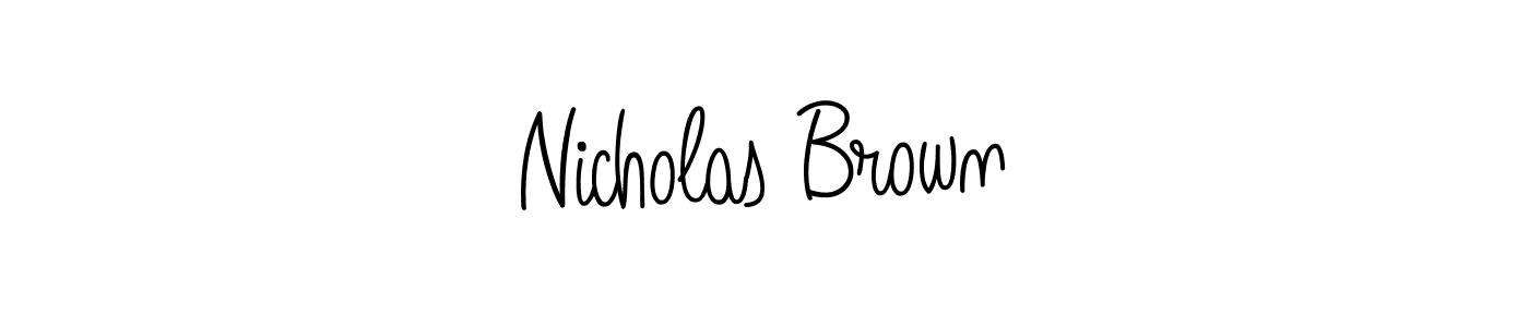 Create a beautiful signature design for name Nicholas Brown. With this signature (Angelique-Rose-font-FFP) fonts, you can make a handwritten signature for free. Nicholas Brown signature style 5 images and pictures png