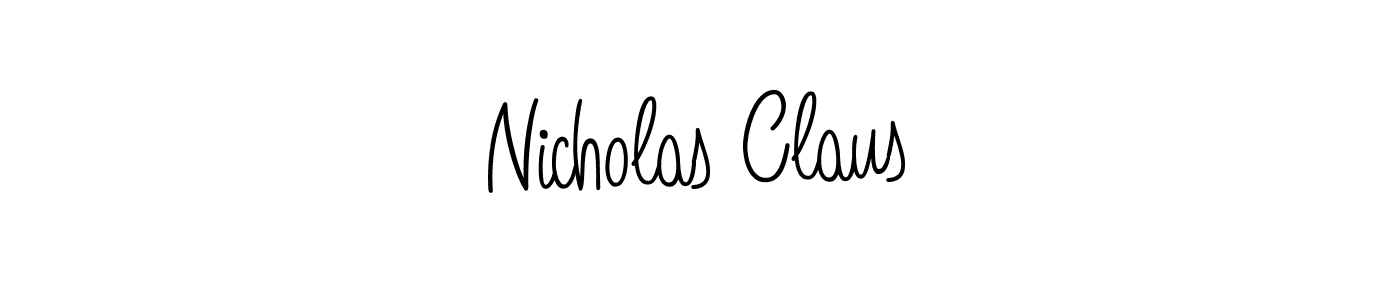How to make Nicholas Claus name signature. Use Angelique-Rose-font-FFP style for creating short signs online. This is the latest handwritten sign. Nicholas Claus signature style 5 images and pictures png