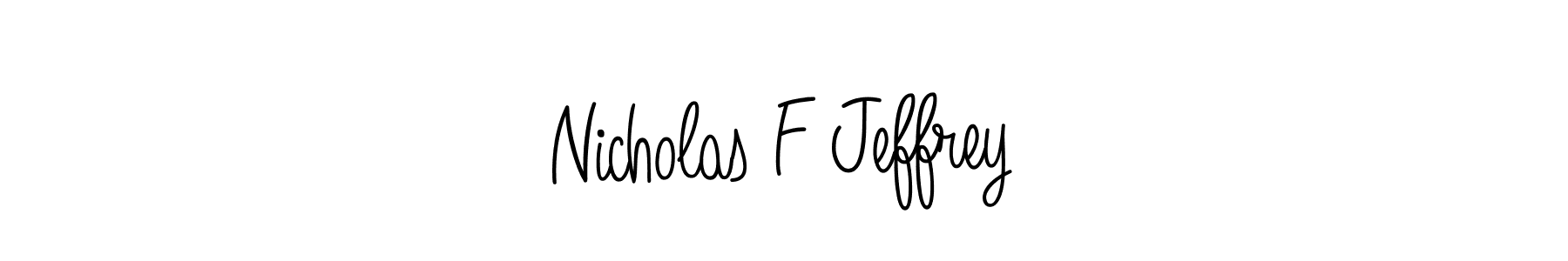 The best way (Angelique-Rose-font-FFP) to make a short signature is to pick only two or three words in your name. The name Nicholas F Jeffrey include a total of six letters. For converting this name. Nicholas F Jeffrey signature style 5 images and pictures png