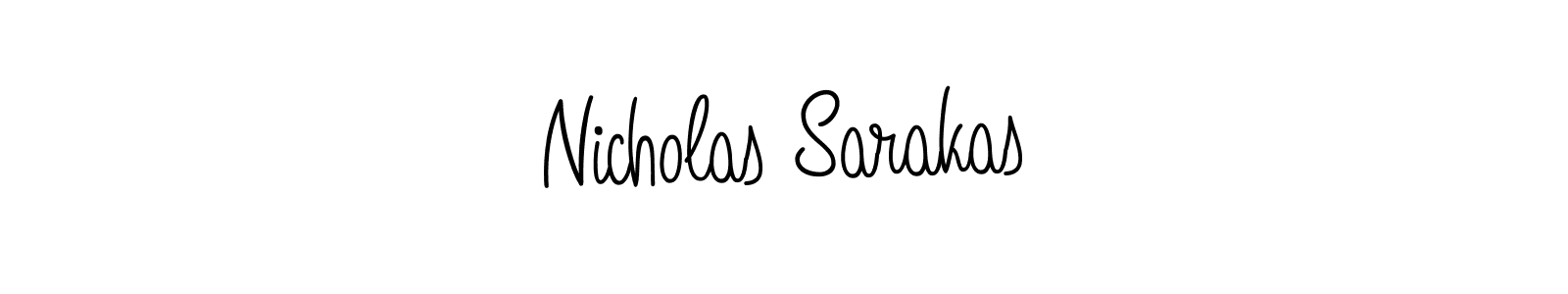 Design your own signature with our free online signature maker. With this signature software, you can create a handwritten (Angelique-Rose-font-FFP) signature for name Nicholas Sarakas. Nicholas Sarakas signature style 5 images and pictures png