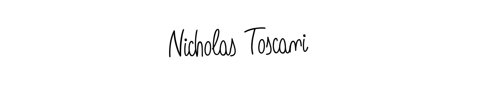 The best way (Angelique-Rose-font-FFP) to make a short signature is to pick only two or three words in your name. The name Nicholas Toscani include a total of six letters. For converting this name. Nicholas Toscani signature style 5 images and pictures png