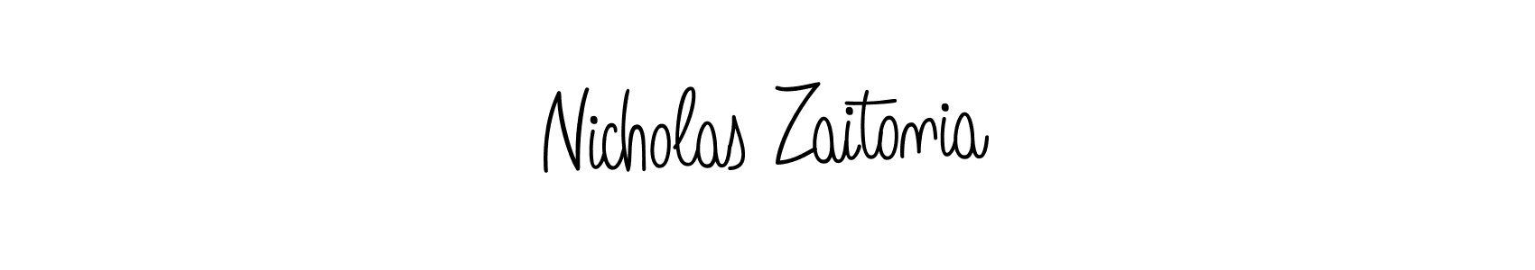 How to Draw Nicholas Zaitonia signature style? Angelique-Rose-font-FFP is a latest design signature styles for name Nicholas Zaitonia. Nicholas Zaitonia signature style 5 images and pictures png