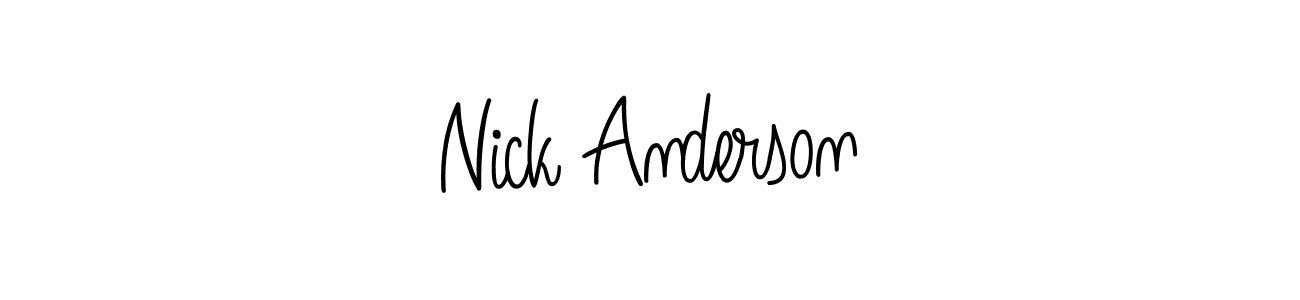 The best way (Angelique-Rose-font-FFP) to make a short signature is to pick only two or three words in your name. The name Nick Anderson include a total of six letters. For converting this name. Nick Anderson signature style 5 images and pictures png