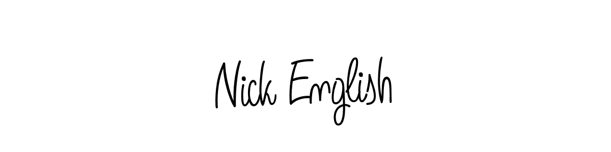 Use a signature maker to create a handwritten signature online. With this signature software, you can design (Angelique-Rose-font-FFP) your own signature for name Nick English. Nick English signature style 5 images and pictures png