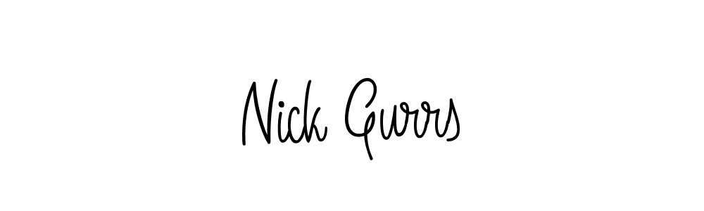 Use a signature maker to create a handwritten signature online. With this signature software, you can design (Angelique-Rose-font-FFP) your own signature for name Nick Gurrs. Nick Gurrs signature style 5 images and pictures png