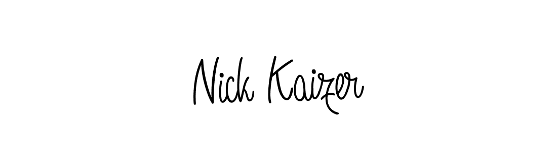 The best way (Angelique-Rose-font-FFP) to make a short signature is to pick only two or three words in your name. The name Nick Kaizer include a total of six letters. For converting this name. Nick Kaizer signature style 5 images and pictures png