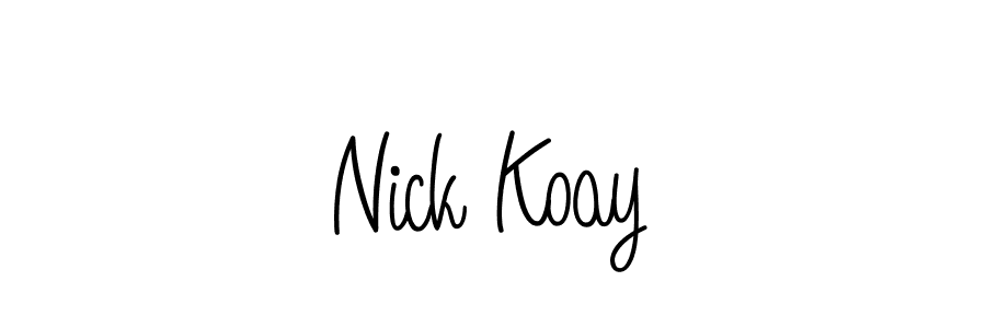 Best and Professional Signature Style for Nick Koay. Angelique-Rose-font-FFP Best Signature Style Collection. Nick Koay signature style 5 images and pictures png