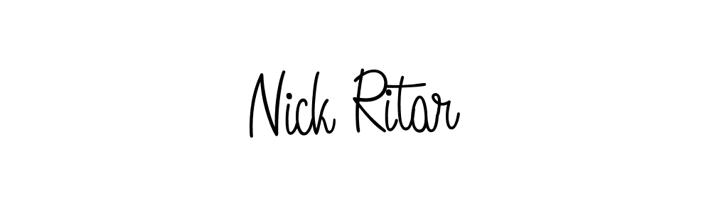 Use a signature maker to create a handwritten signature online. With this signature software, you can design (Angelique-Rose-font-FFP) your own signature for name Nick Ritar. Nick Ritar signature style 5 images and pictures png