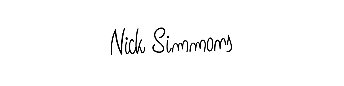 Make a beautiful signature design for name Nick Simmons. With this signature (Angelique-Rose-font-FFP) style, you can create a handwritten signature for free. Nick Simmons signature style 5 images and pictures png