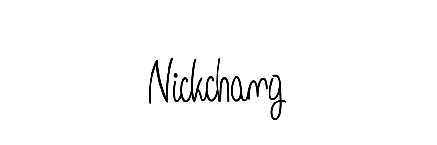 Create a beautiful signature design for name Nickchang. With this signature (Angelique-Rose-font-FFP) fonts, you can make a handwritten signature for free. Nickchang signature style 5 images and pictures png