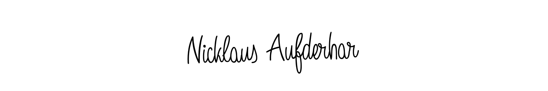 You should practise on your own different ways (Angelique-Rose-font-FFP) to write your name (Nicklaus Aufderhar) in signature. don't let someone else do it for you. Nicklaus Aufderhar signature style 5 images and pictures png